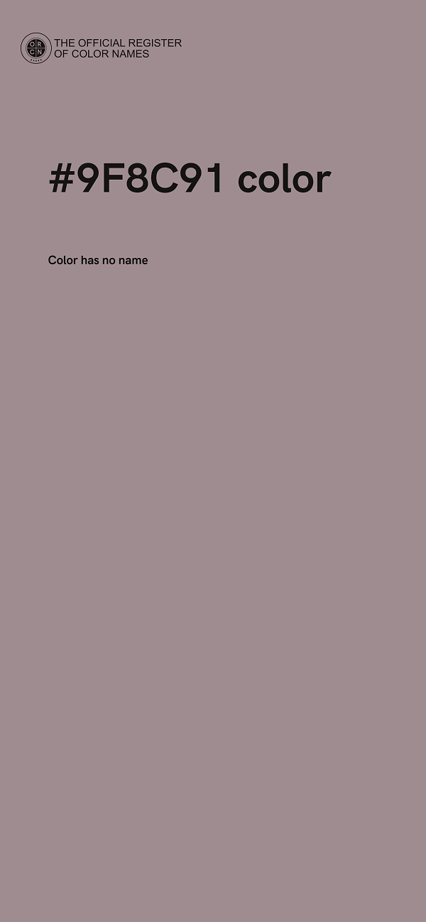 #9F8C91 color image