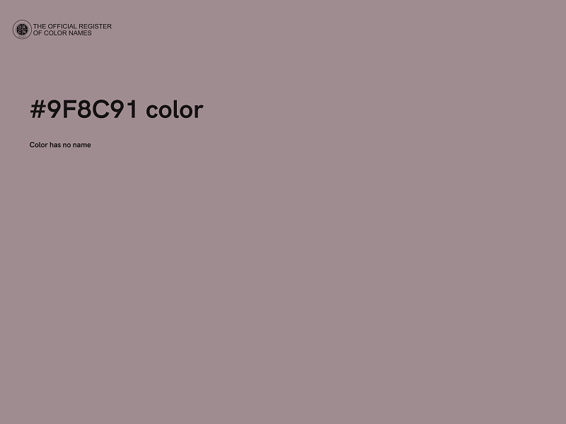 #9F8C91 color image