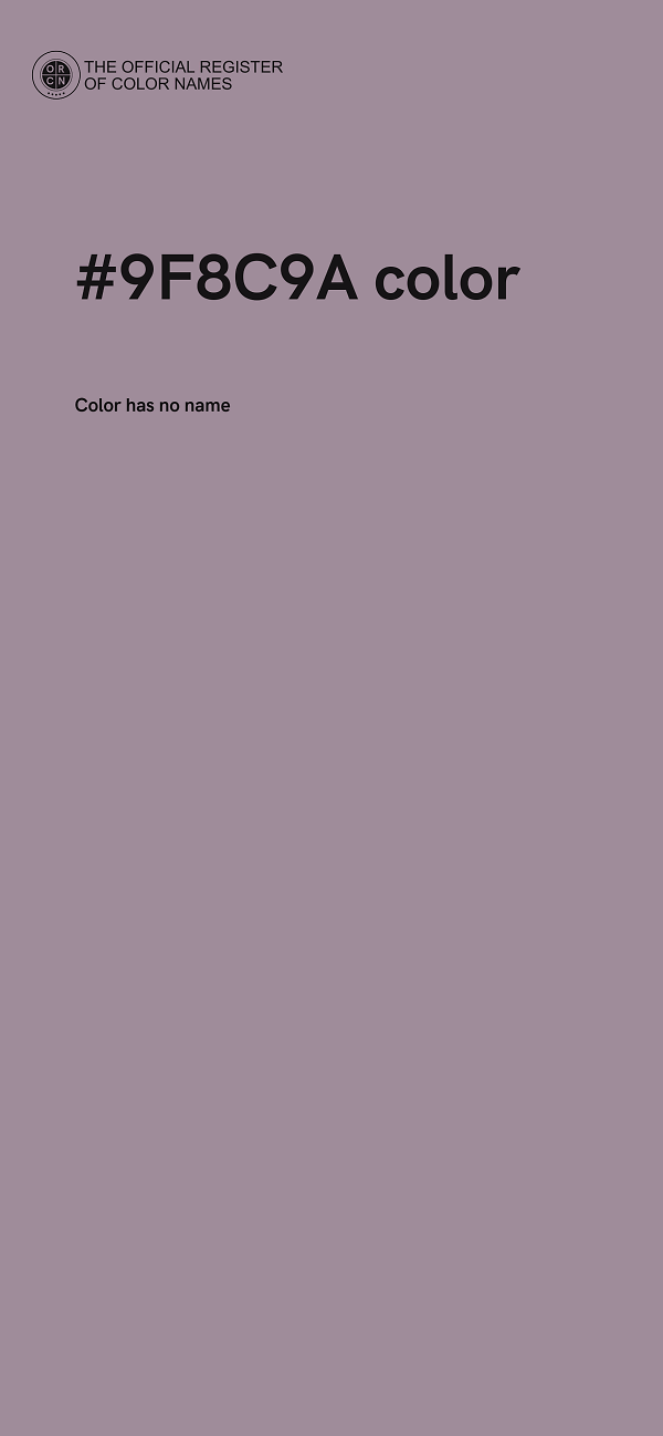 #9F8C9A color image