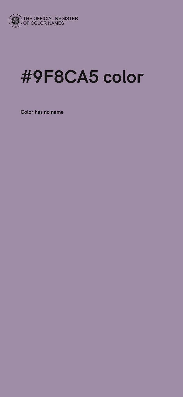 #9F8CA5 color image
