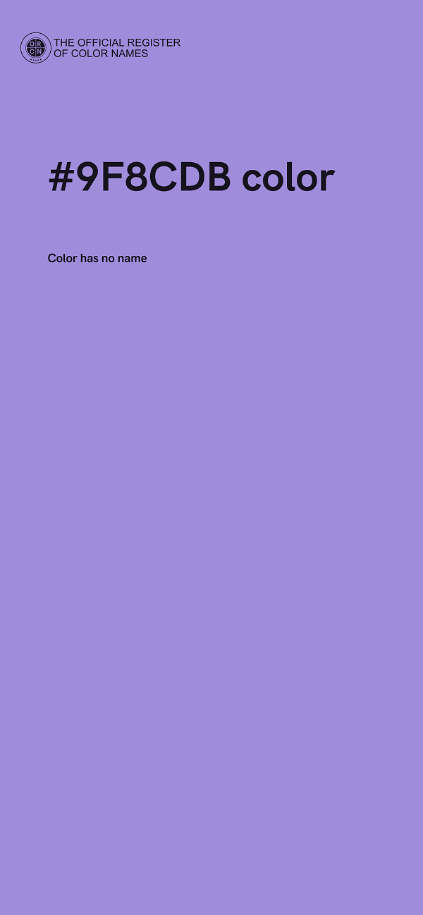 #9F8CDB color image