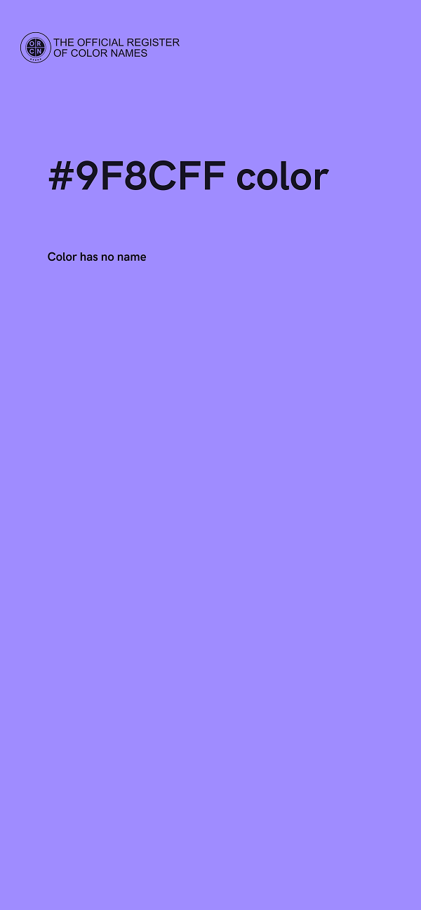#9F8CFF color image