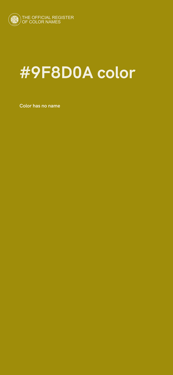 #9F8D0A color image