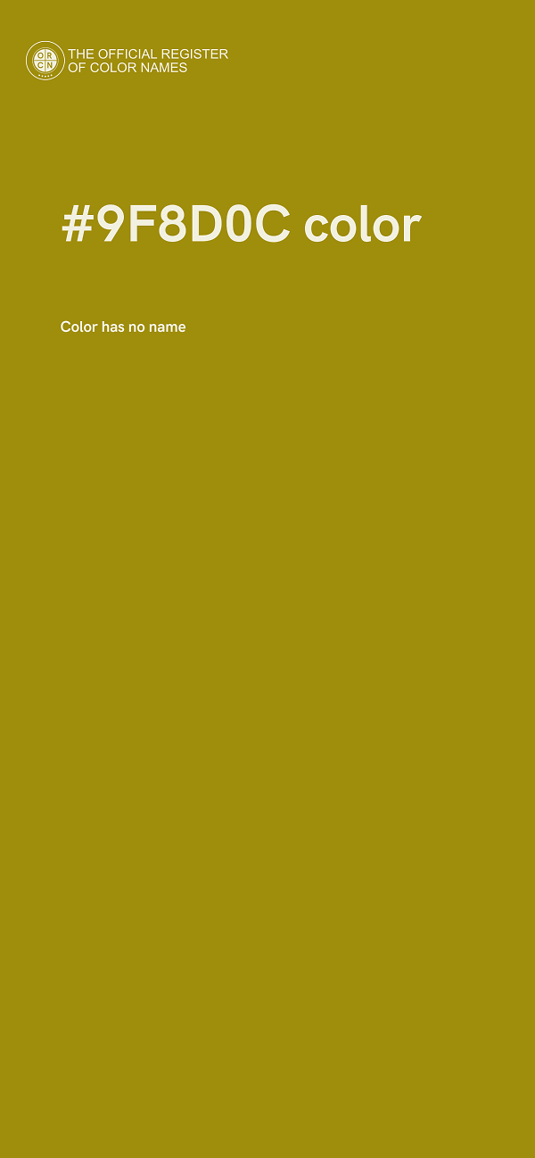#9F8D0C color image