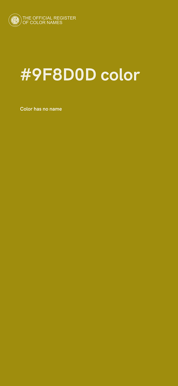 #9F8D0D color image