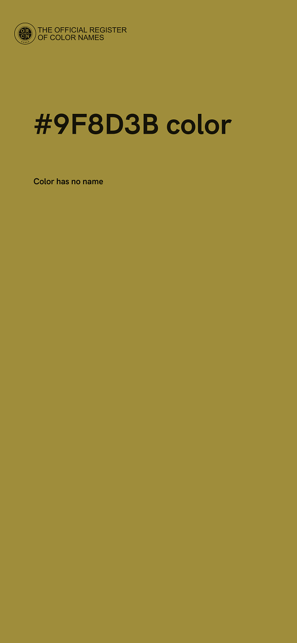 #9F8D3B color image