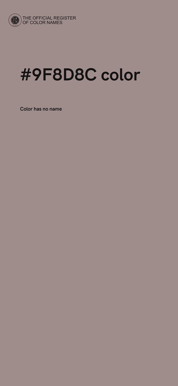 #9F8D8C color image