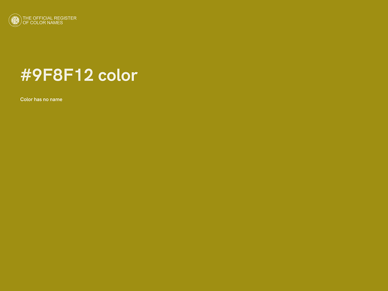 #9F8F12 color image
