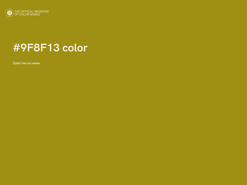 #9F8F13 color image