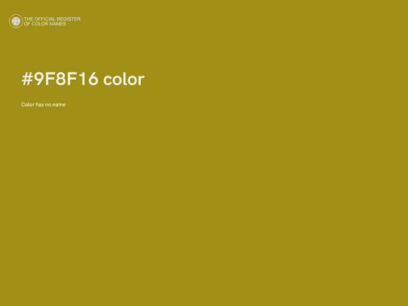 #9F8F16 color image