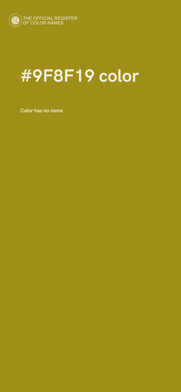 #9F8F19 color image