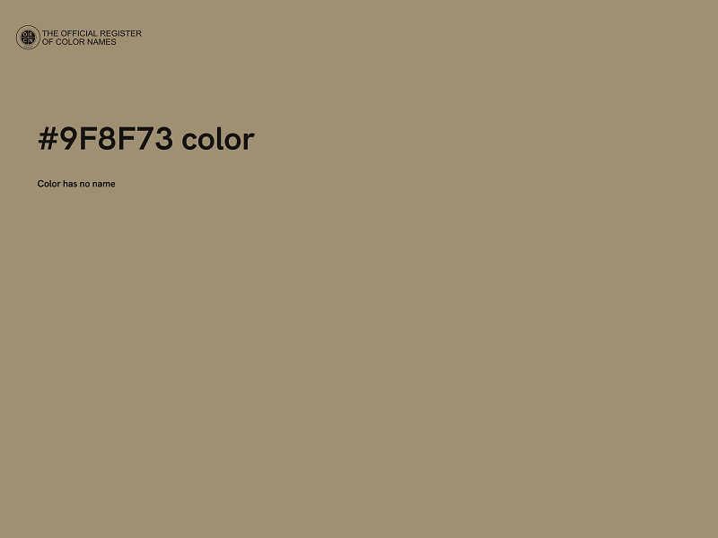 #9F8F73 color image