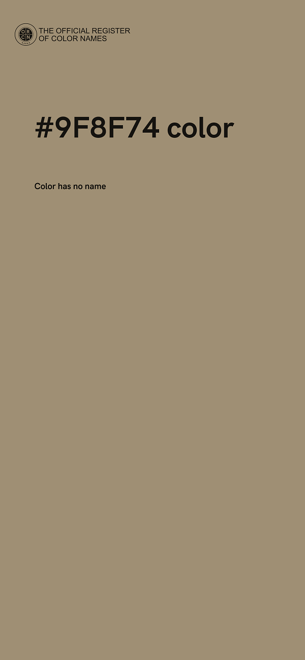 #9F8F74 color image