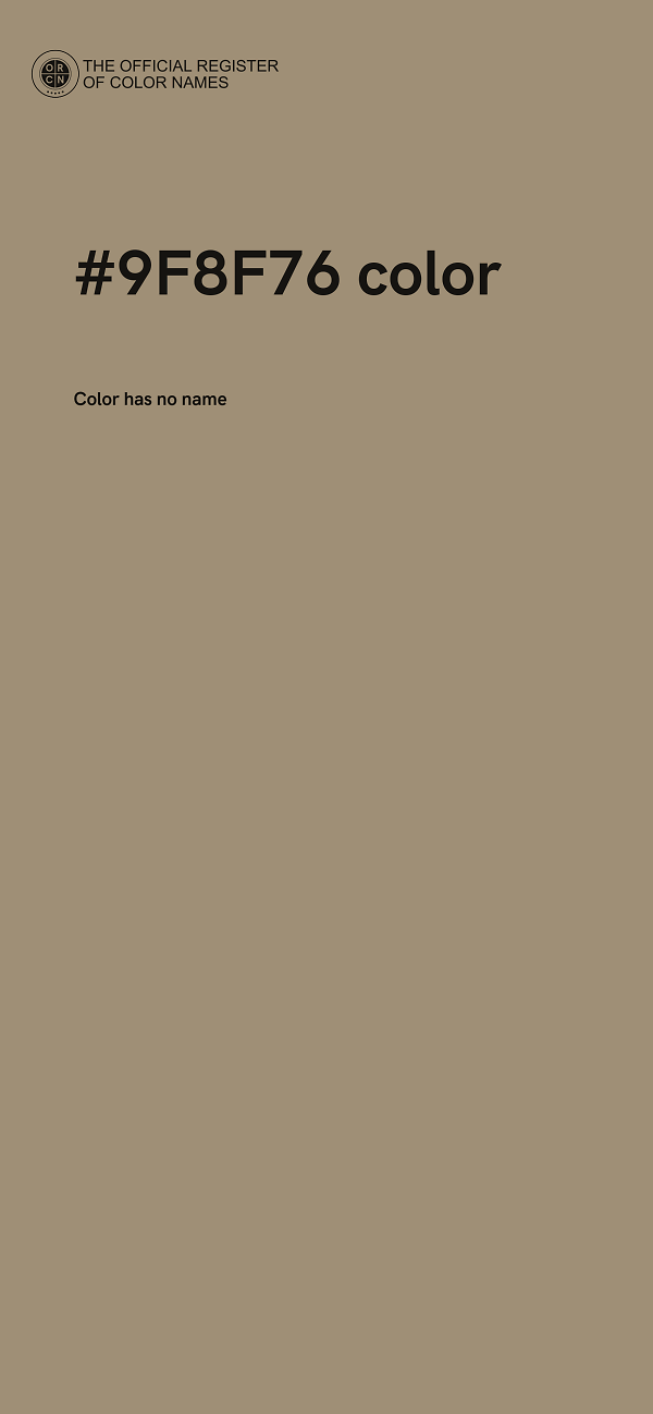 #9F8F76 color image
