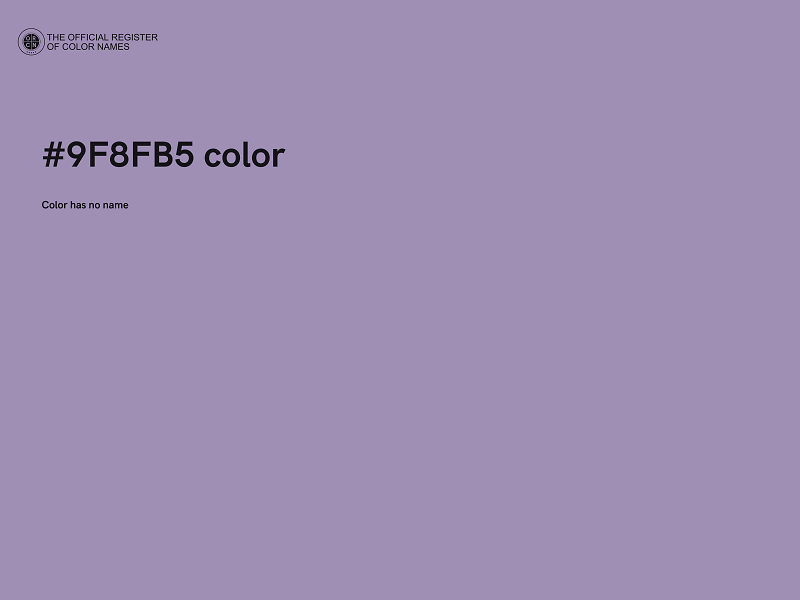 #9F8FB5 color image