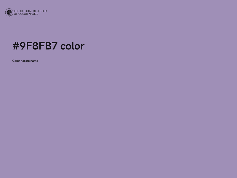 #9F8FB7 color image