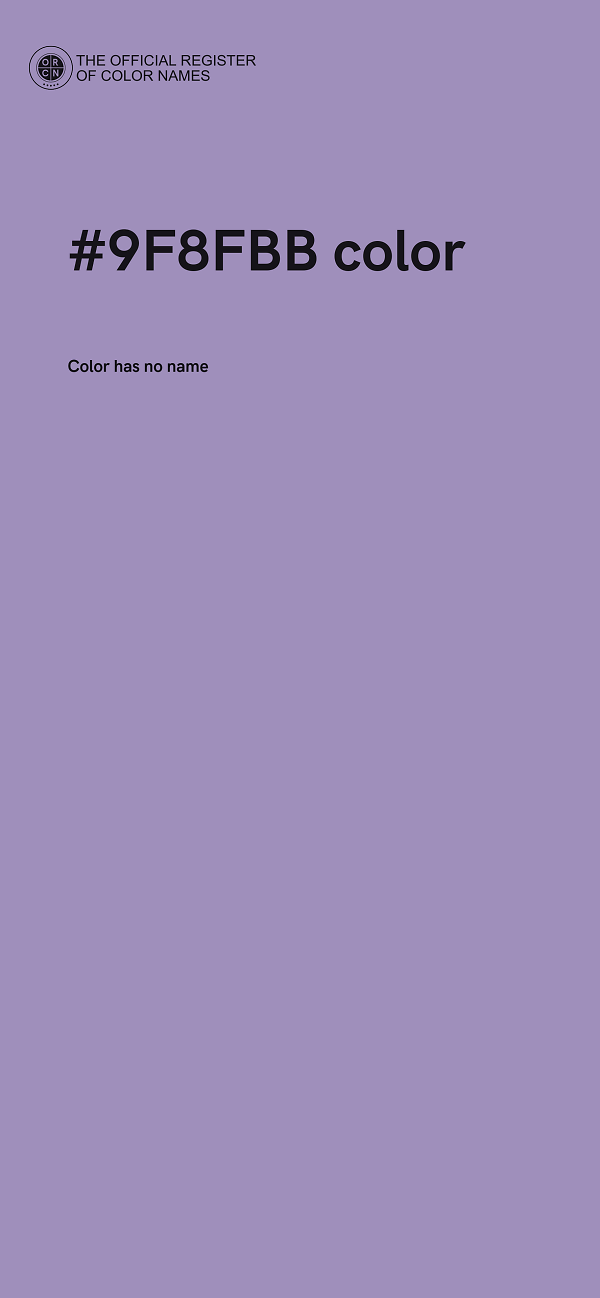 #9F8FBB color image