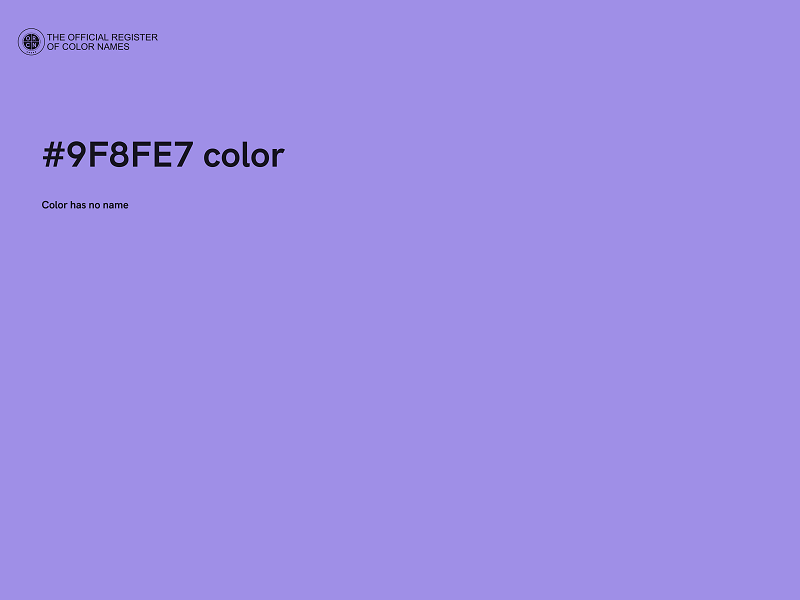 #9F8FE7 color image