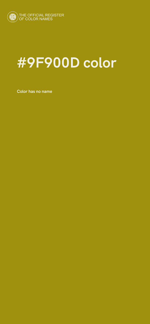 #9F900D color image