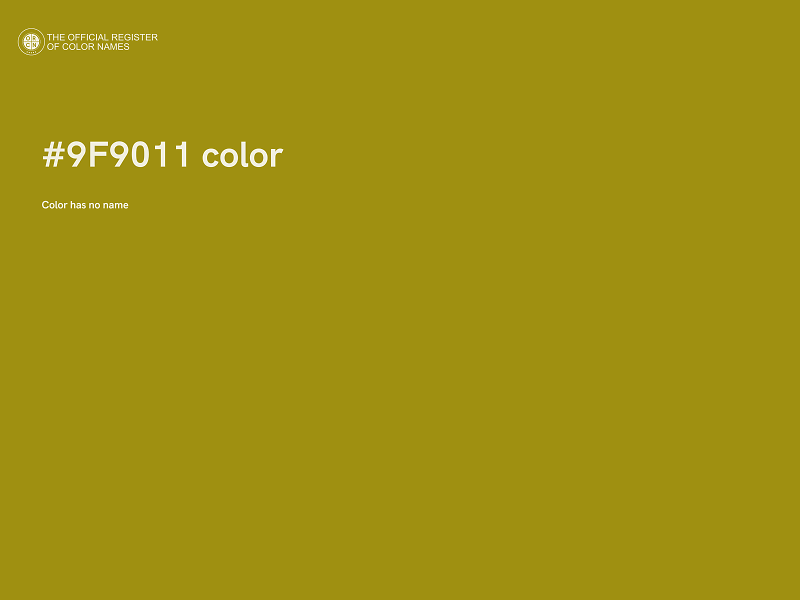 #9F9011 color image