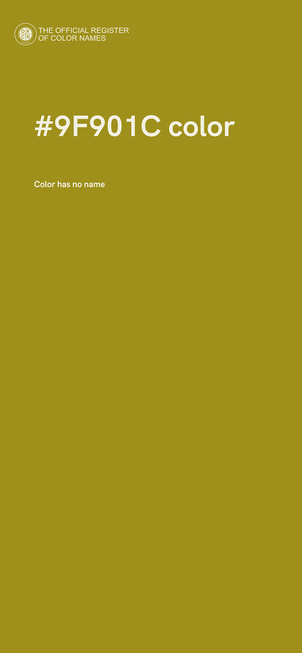 #9F901C color image
