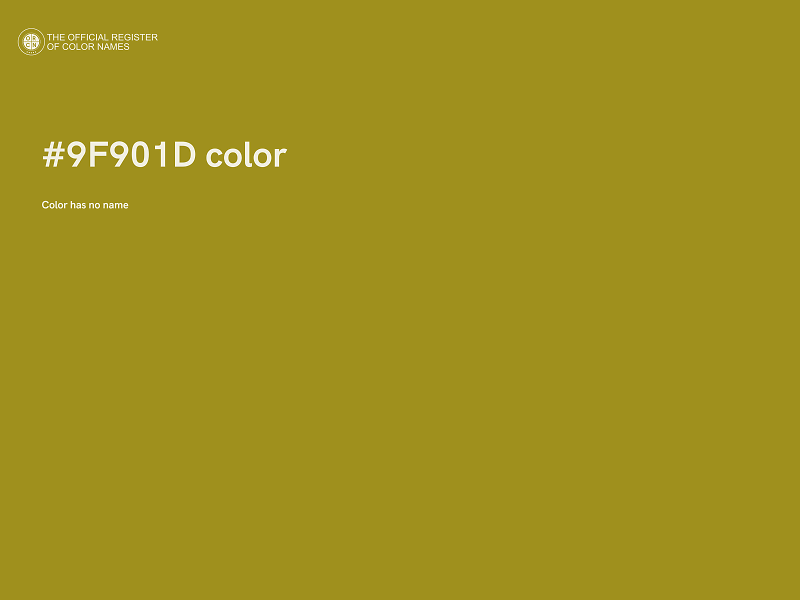 #9F901D color image