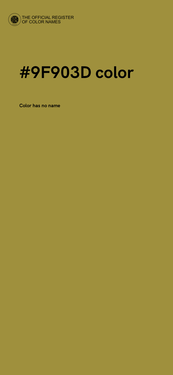 #9F903D color image