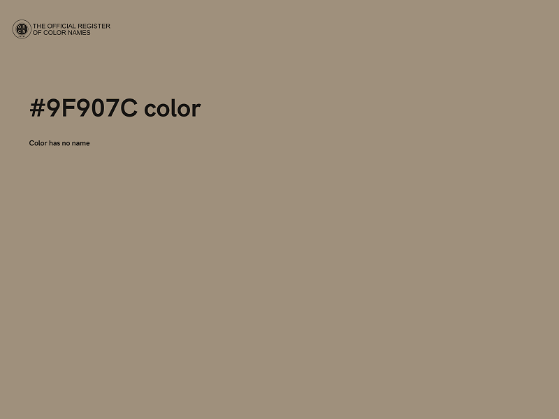 #9F907C color image