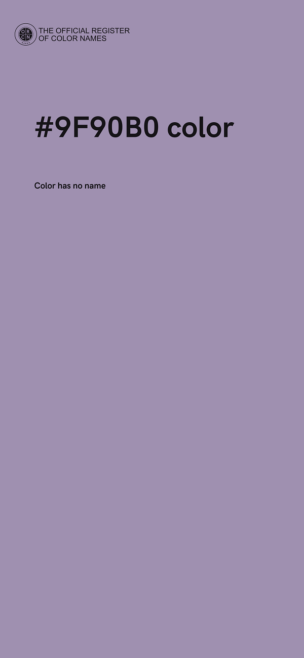#9F90B0 color image