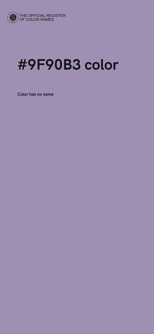 #9F90B3 color image