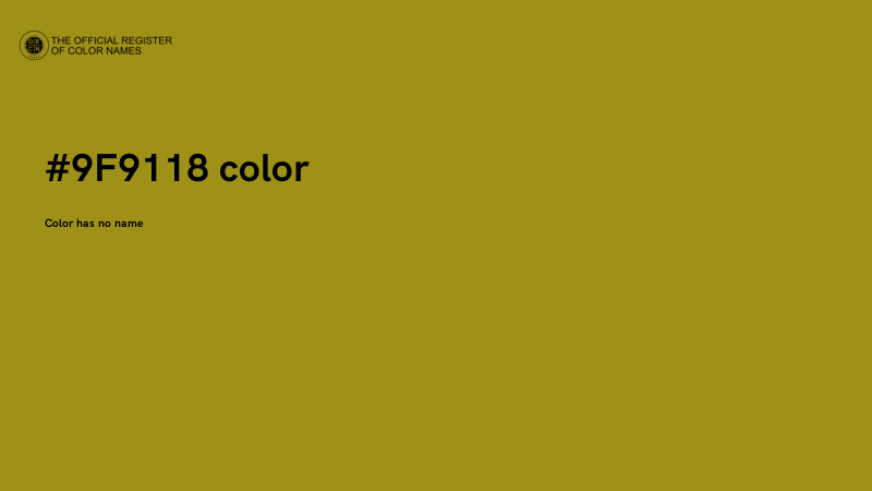 #9F9118 color image