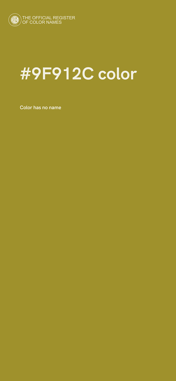#9F912C color image