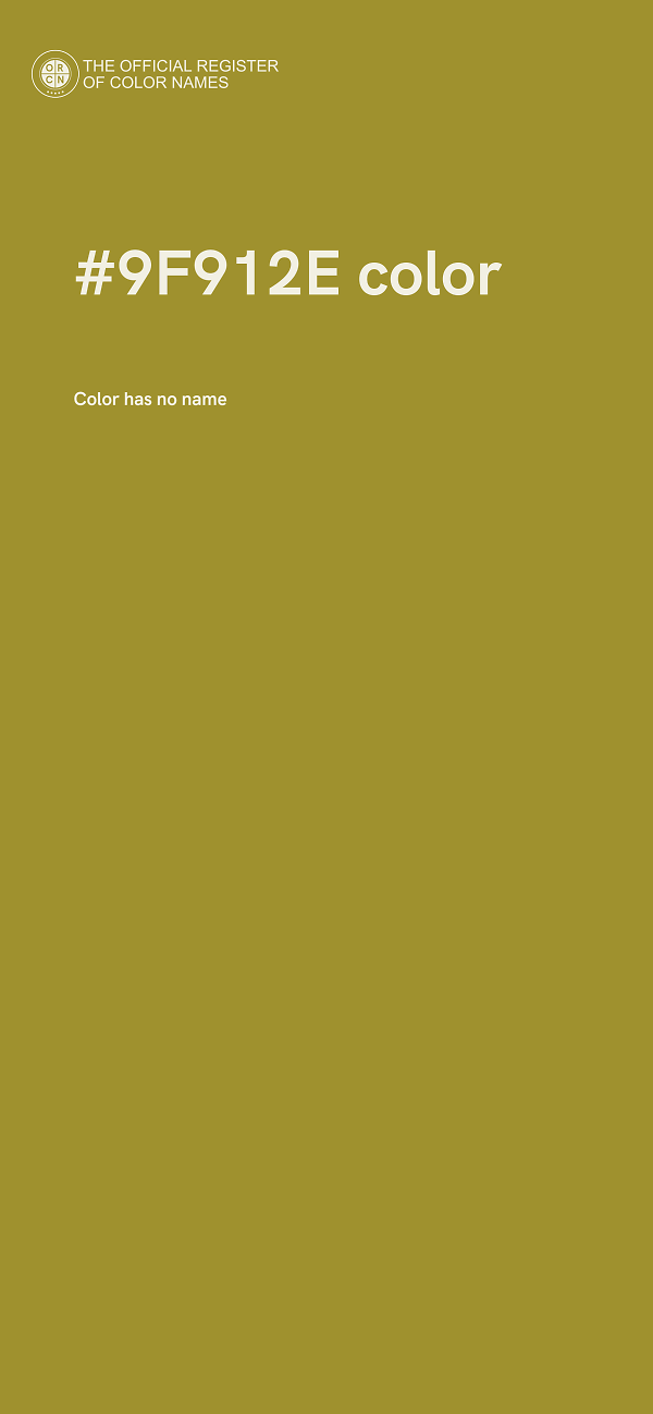 #9F912E color image