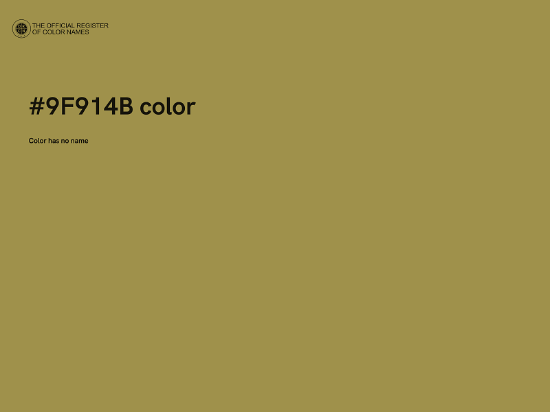 #9F914B color image