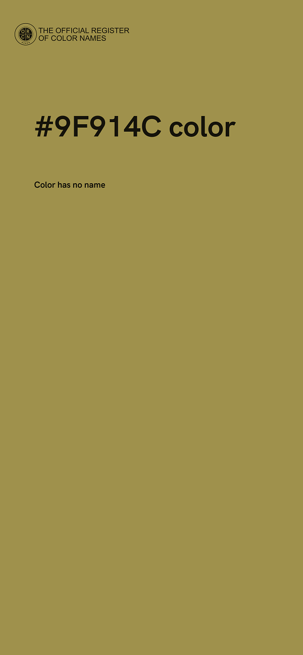 #9F914C color image