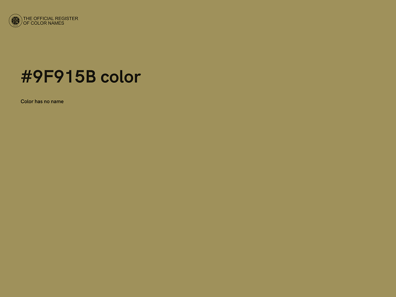 #9F915B color image