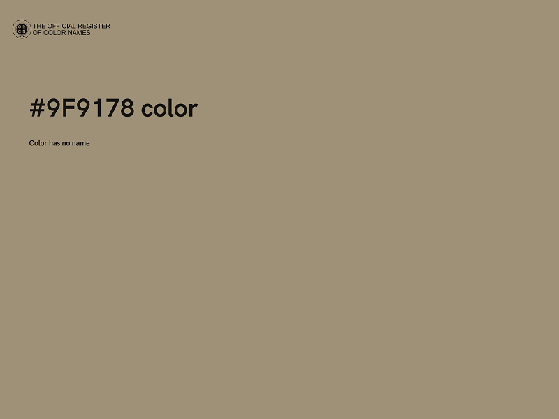 #9F9178 color image