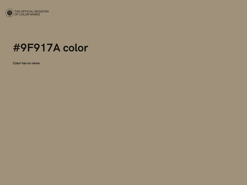 #9F917A color image