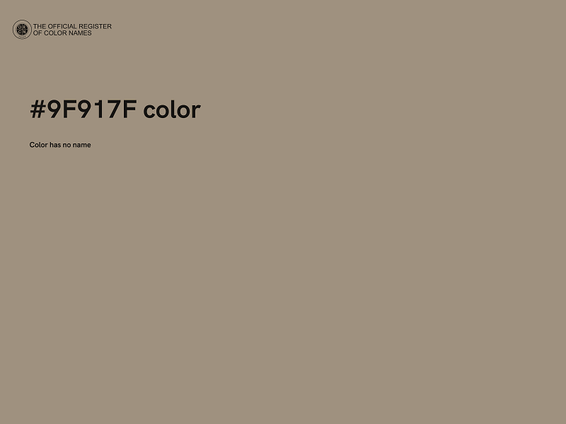 #9F917F color image