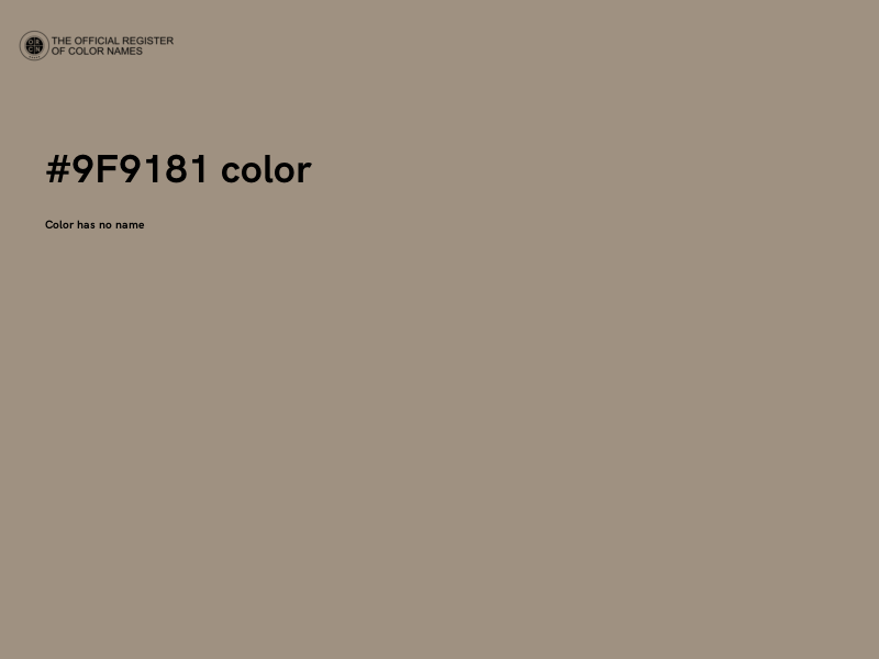 #9F9181 color image