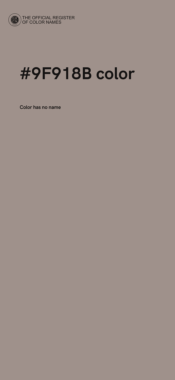 #9F918B color image