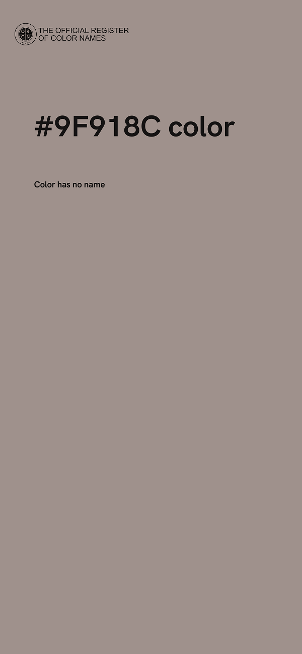 #9F918C color image