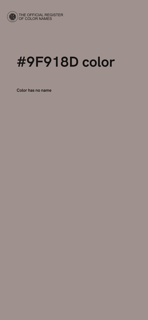 #9F918D color image