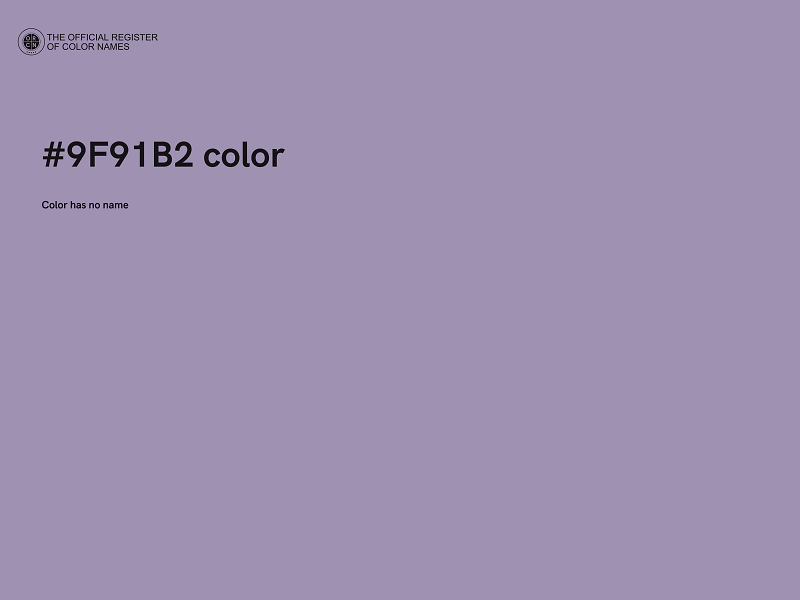 #9F91B2 color image