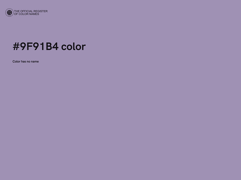 #9F91B4 color image