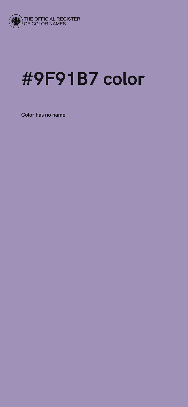 #9F91B7 color image