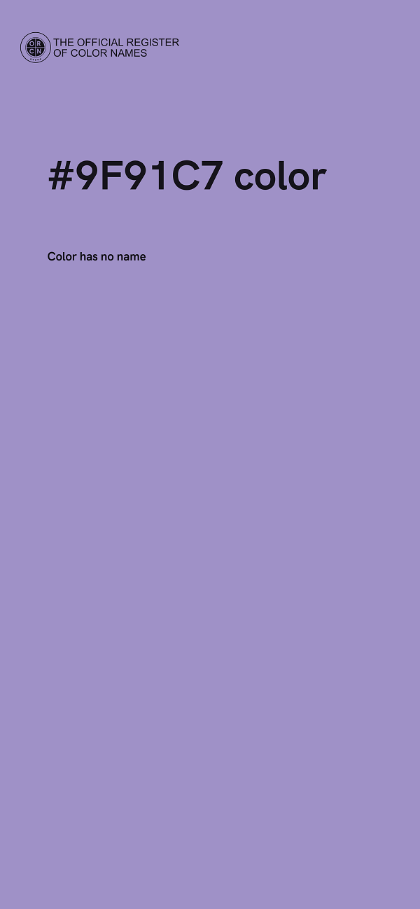 #9F91C7 color image