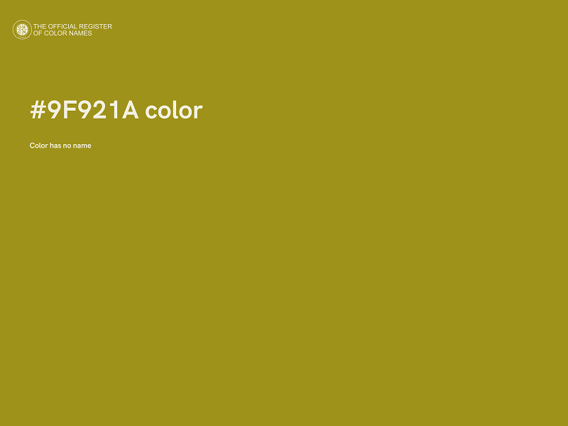 #9F921A color image