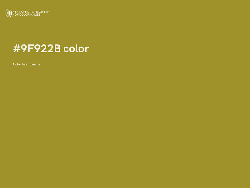 #9F922B color image