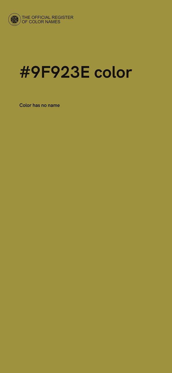 #9F923E color image